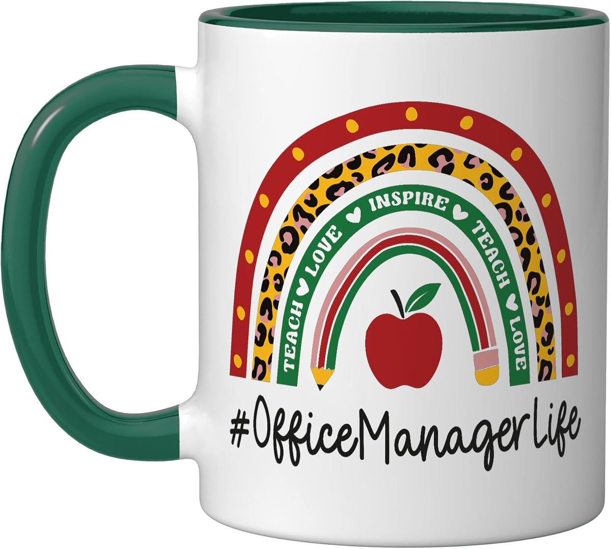 Office Manager Rainbow Appreciation Day Hello Back To Ceramic Mug
