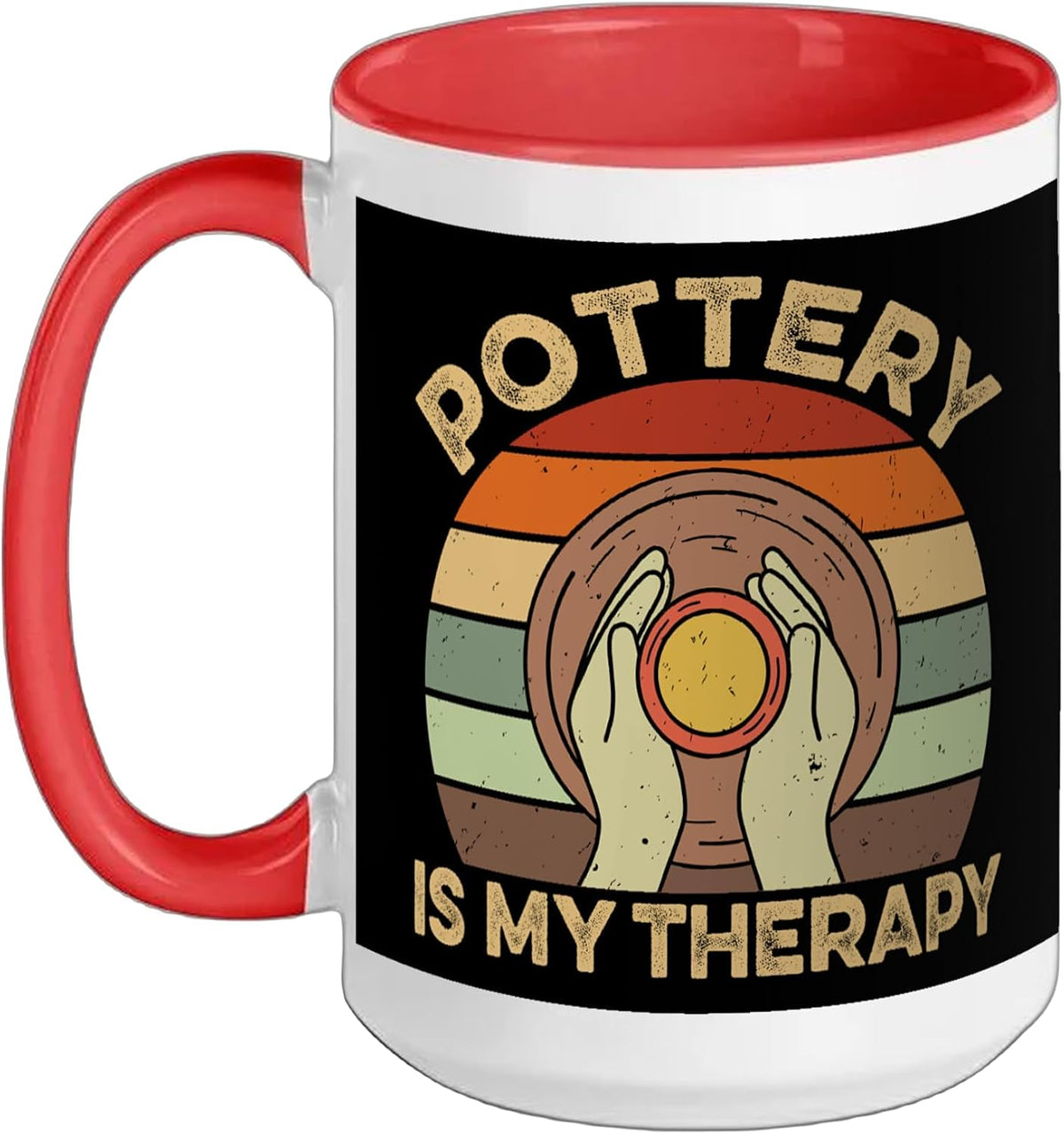 Pottery Is My Therapy - Pottery Artist Potter Ceramicist Ceramic Mug