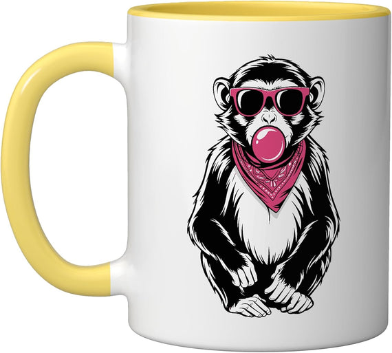 Monkey Sunglasses Bubble Gum Monkeys Ceramic Mug