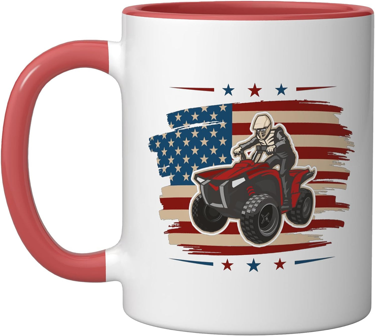 American Quad Driver Quad Bike 4 Wheeler Atv Ceramic Mug