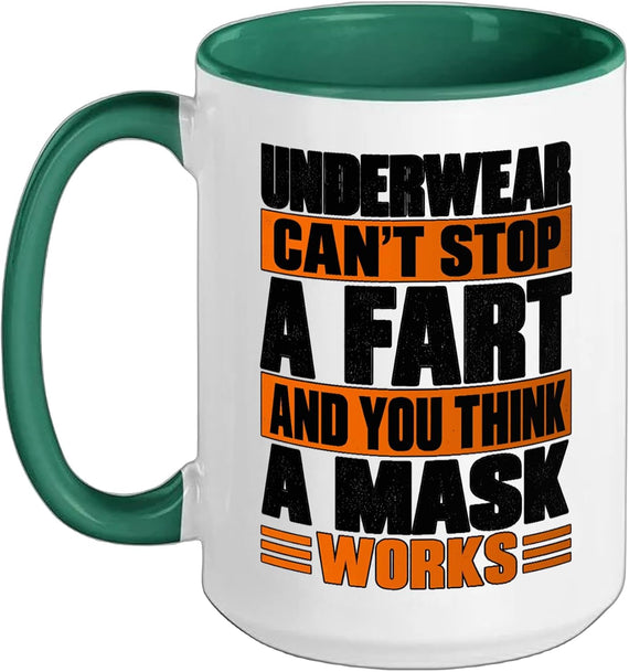 Fart Mask Sarcastic Statement Gag Men Women Funny Ceramic Mug