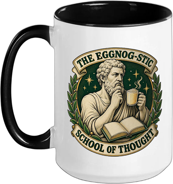 Eggnogstic School Thought Pun Philosopher Fall Ceramic Mug