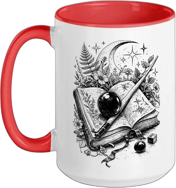 Naturecore Cottagecore Pool Billiards Snooker Botanical Ceramic Mug