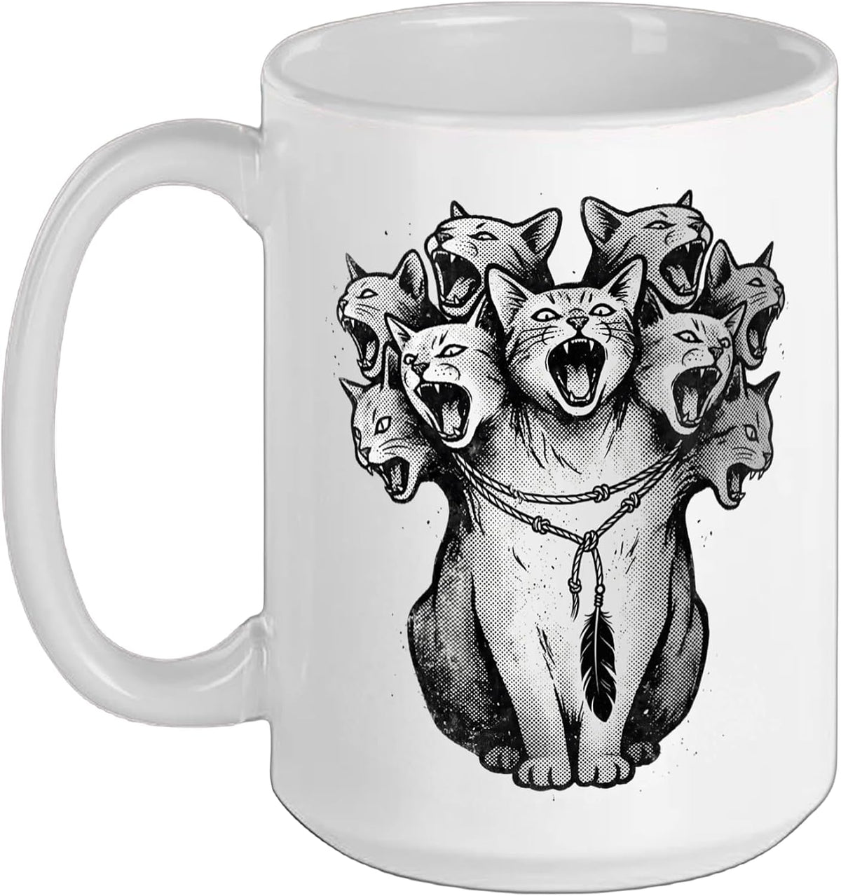 Cat Spooky Scary Halloween Cerberus Goth 90s Horror Ceramic Mug