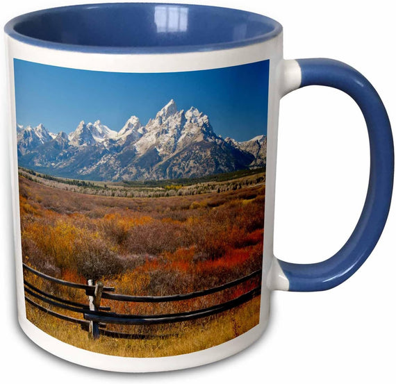 Autumn Color, Grand Tetons, Buck & Rail Fence Fall Ceramic Mug