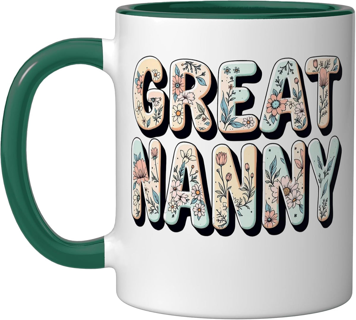 Wildflowers Great Nanny Floral Mother's Day Great Nanny Ceramic Mug