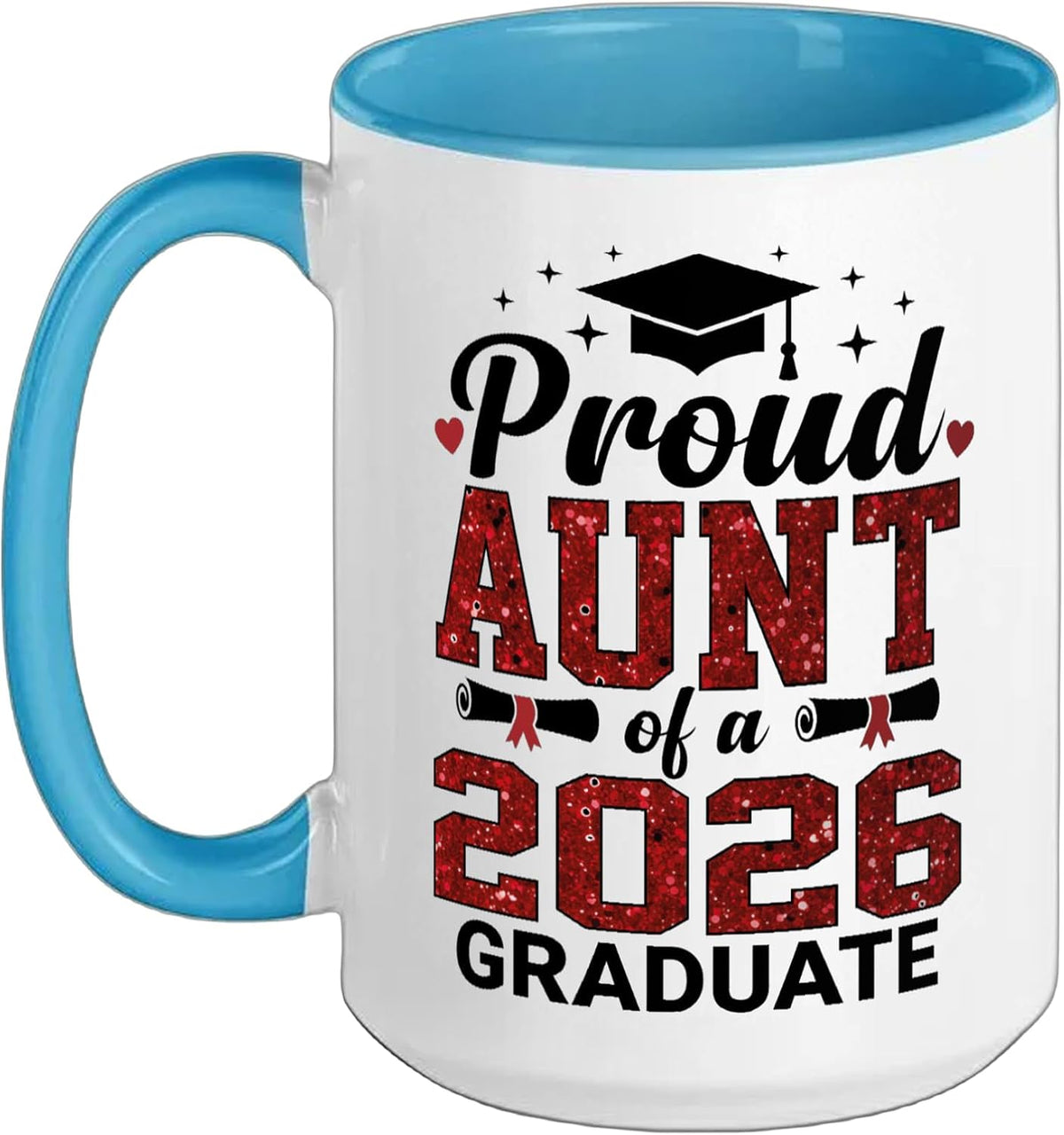 Proud Aunt Of A 2026 Graduate Class Of Graduation Senior Ceramic Mug