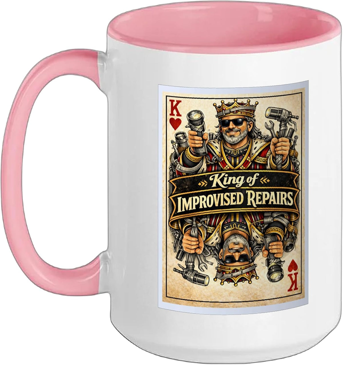 King Of Improvised Repairs Funny Dad Ceramic Mug