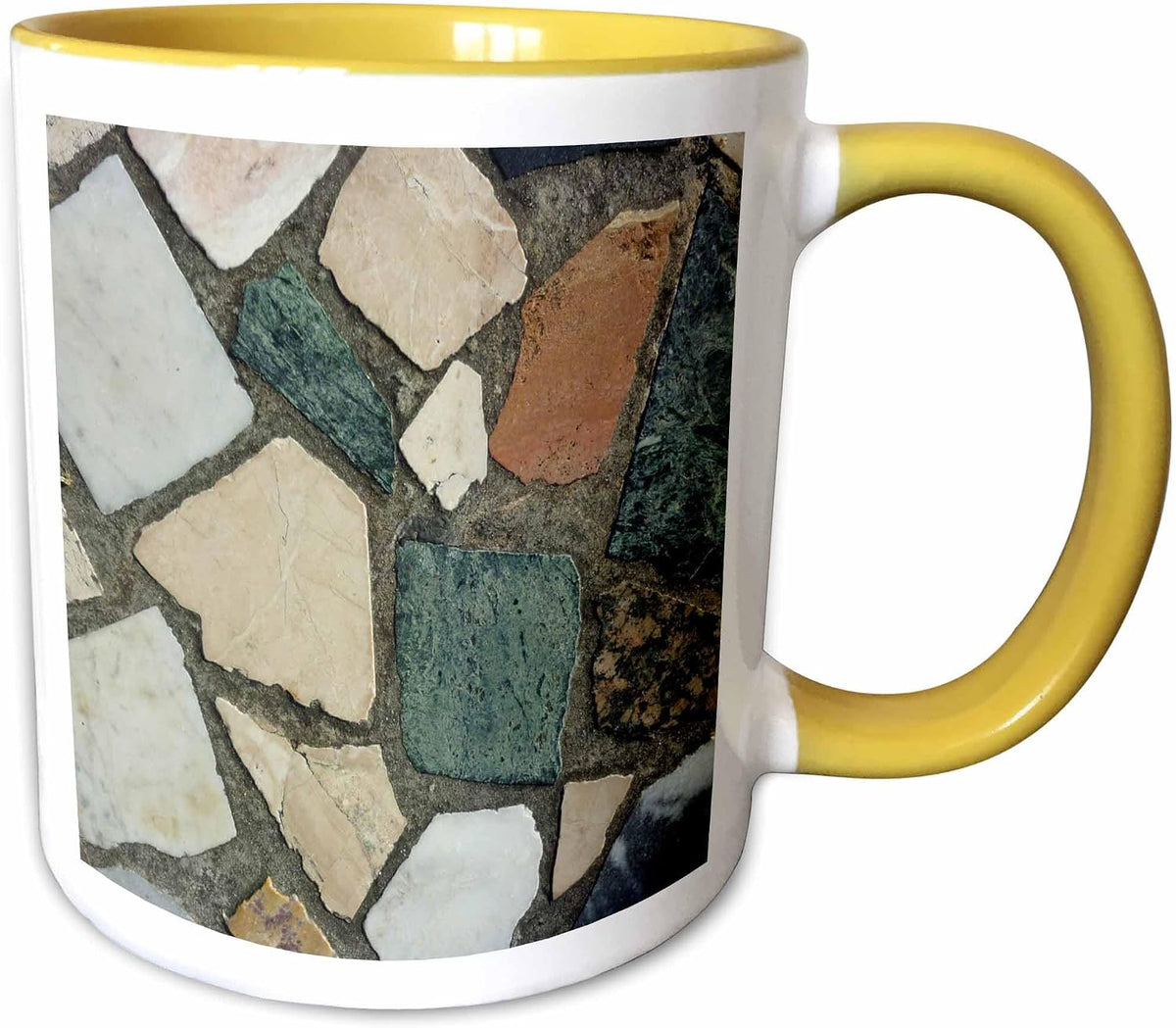 Turquoise Ivory Rust Slate Ceramic Mug