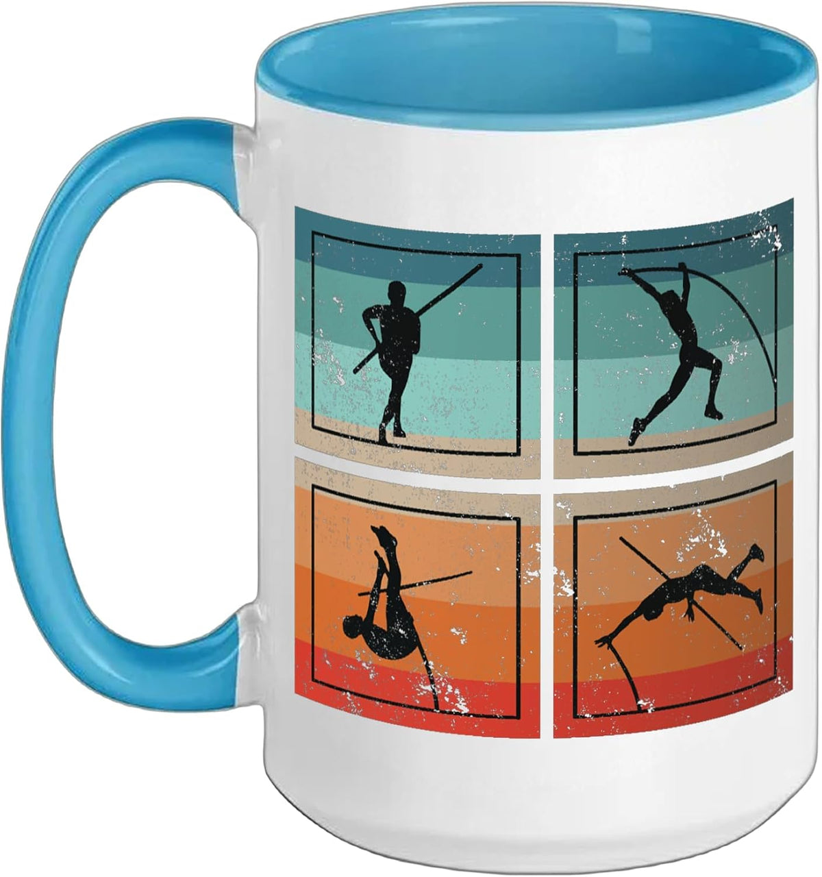 Pole Vaulter Pole Jumping Athletics High Jump Pole Vault Ceramic Mug