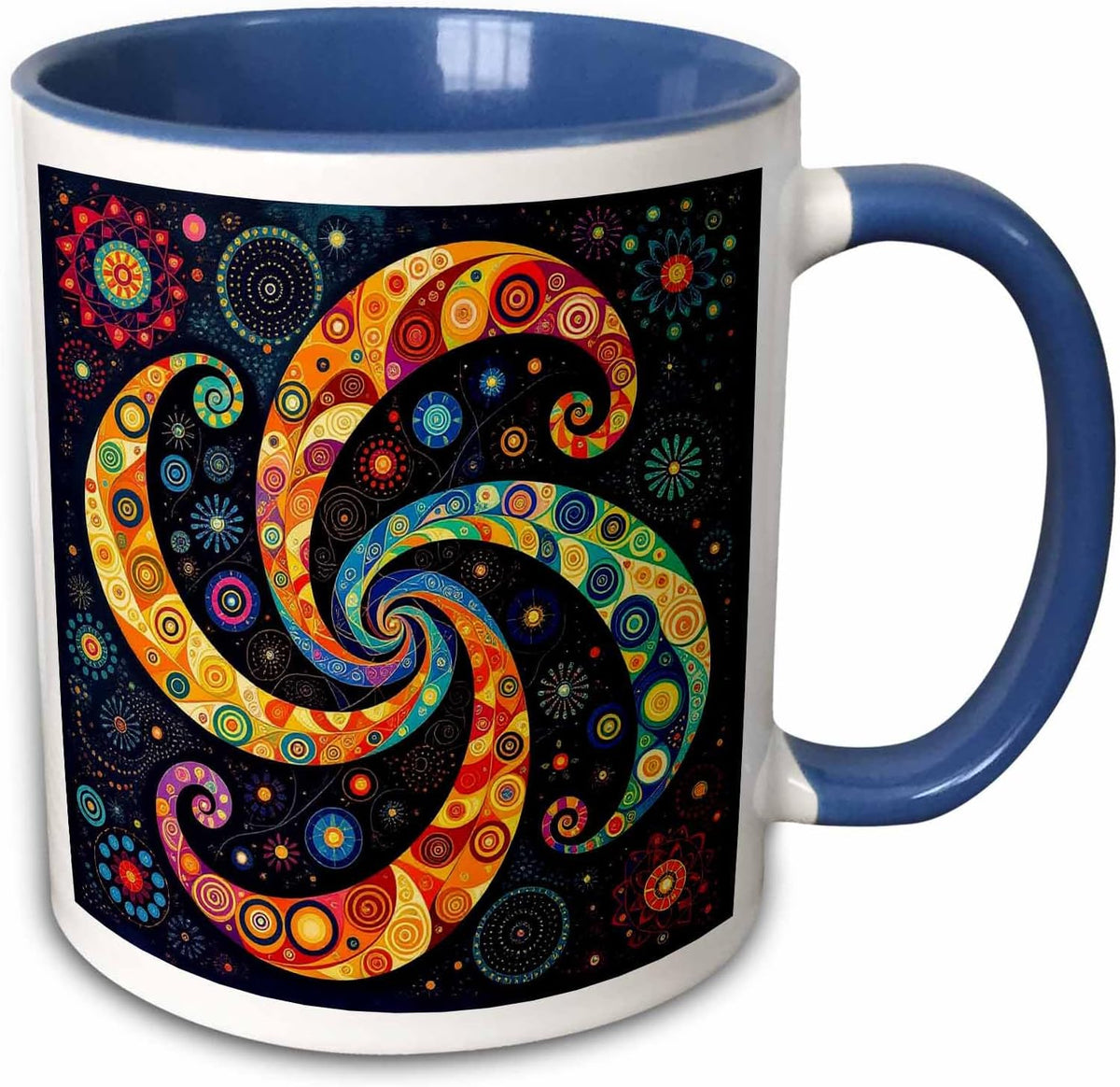 Elegant & Colorful Abstract Art Ceramic Mug