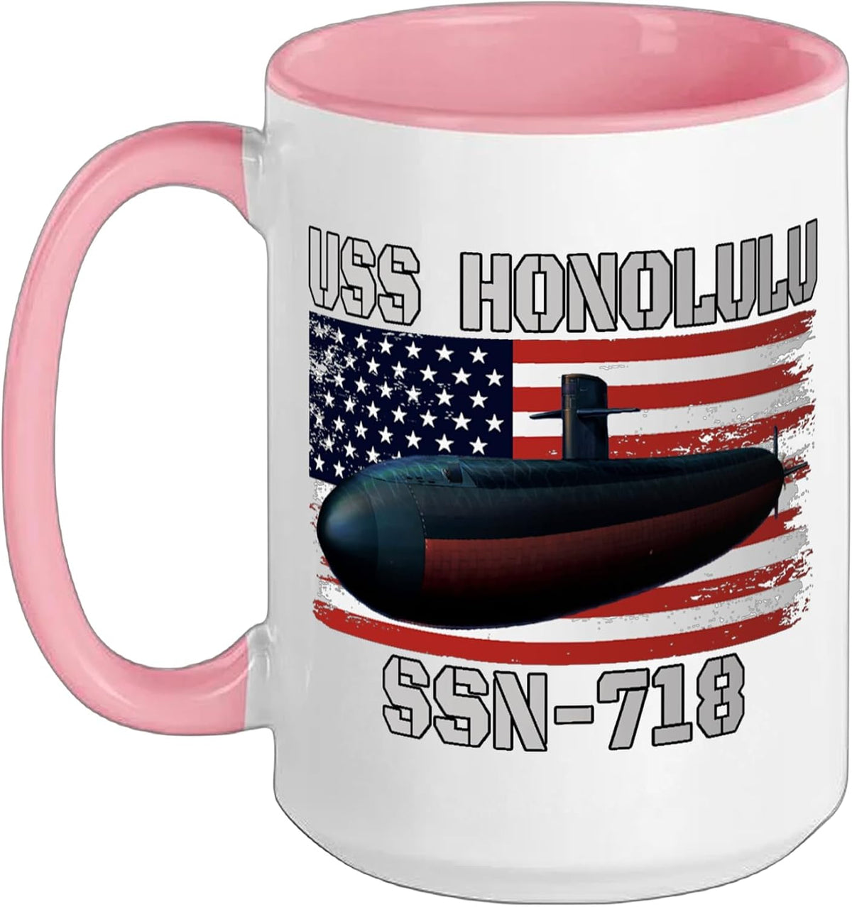 Submarine Uss Honolulu Ssn-718 Veteran Grandfather Dad Son Ceramic Mug