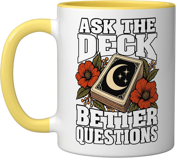 Divination Ask the Deck Better Questions Card Witchy Fan Ceramic Mug