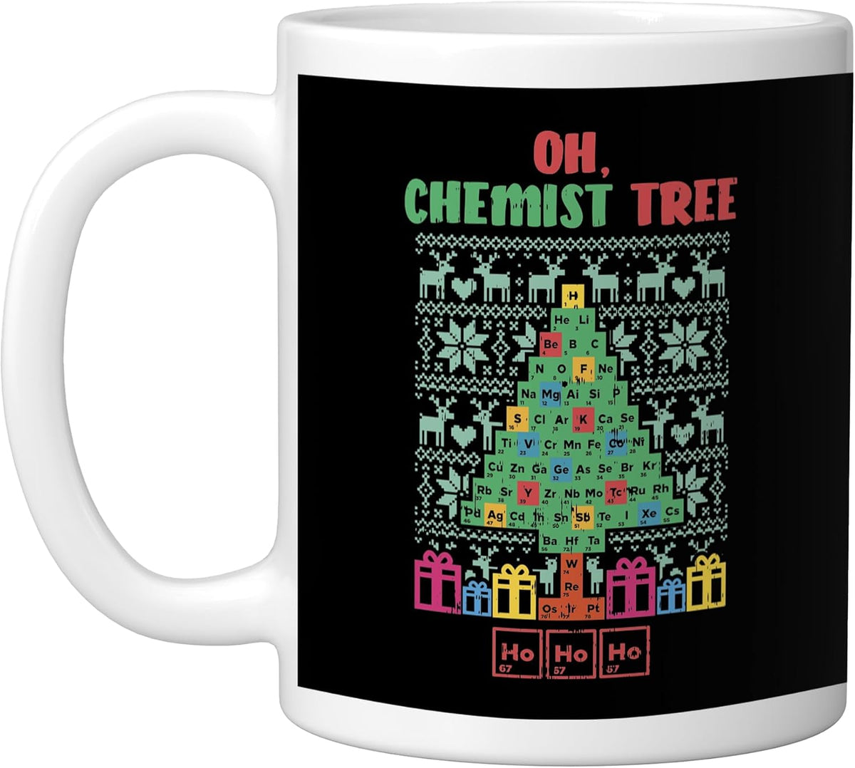 Christmas Chemist Tree Shirt Chemistry Physics Periodic Ceramic Mug
