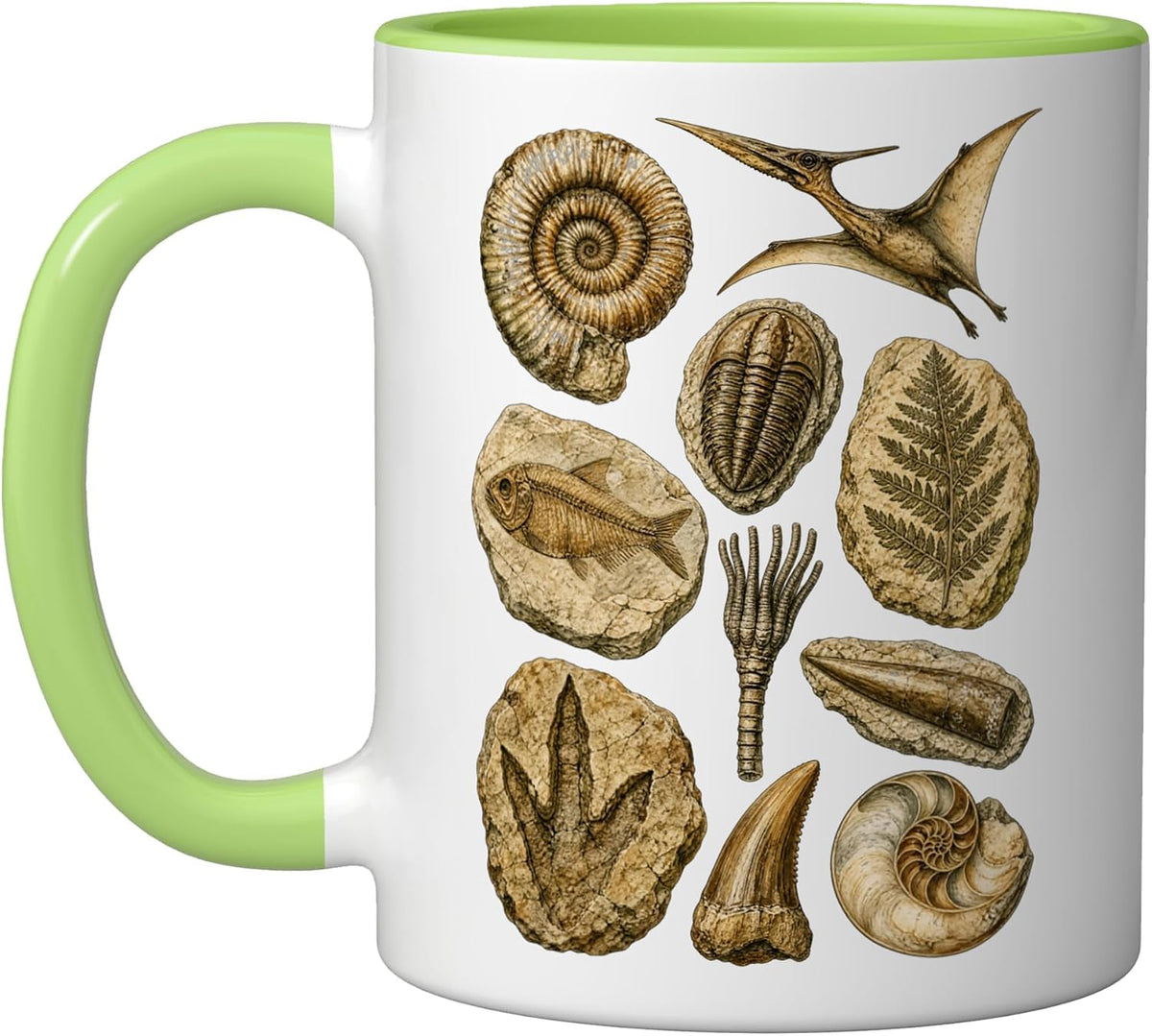 Paleocore Paleontology Fossil Field Notebook Sketches Ceramic Mug