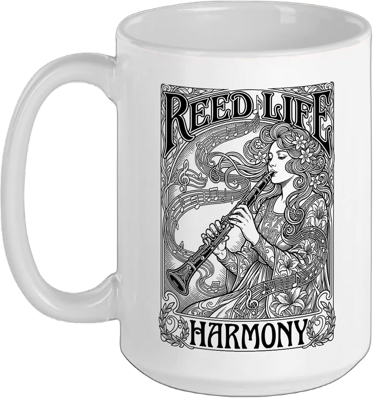 Clarinet Clarinetist Girl Reed Life Harmony Woman Musician Ceramic Mug