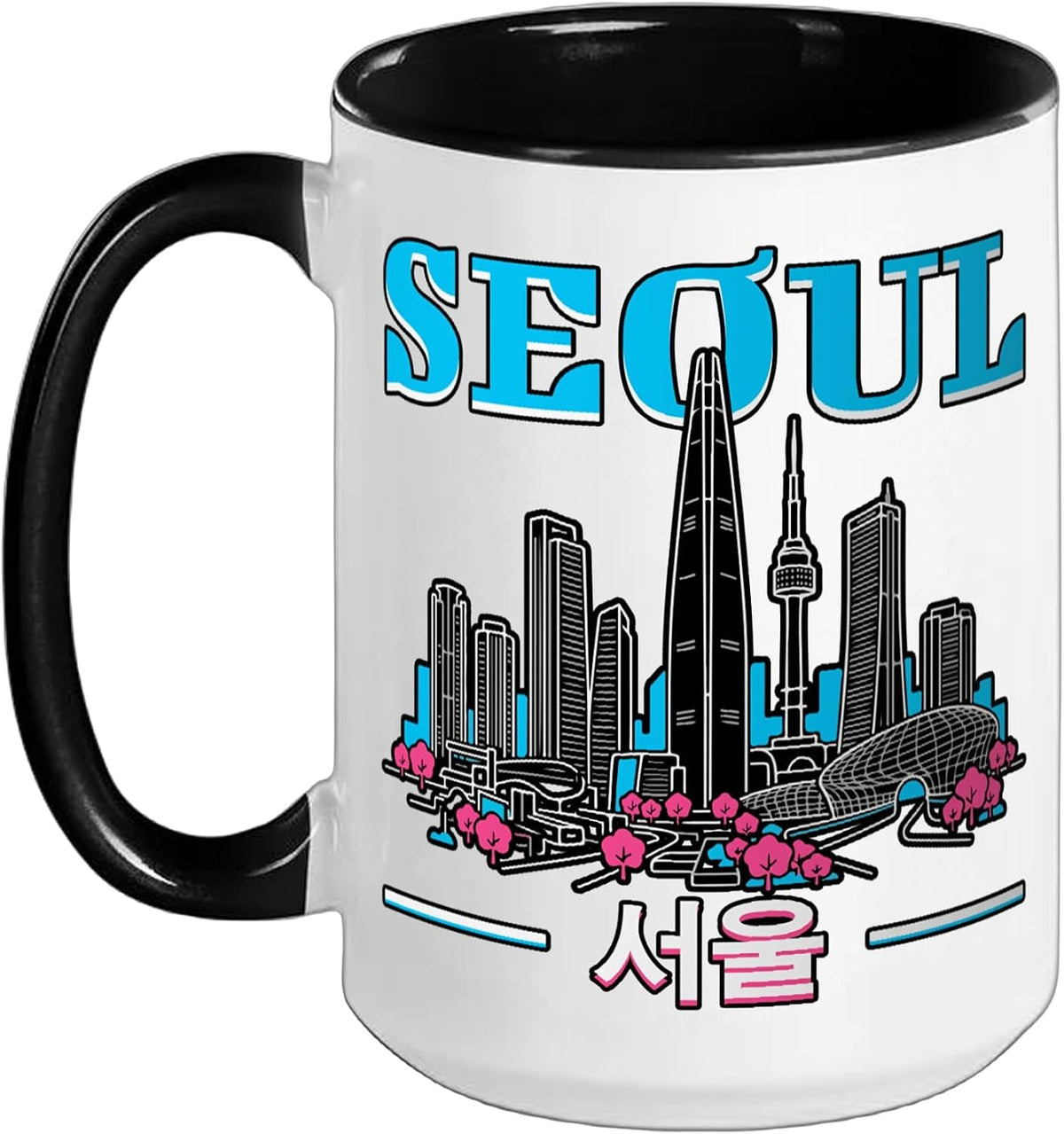 Seoul South Korea Pop South Korean Vintage Style Ceramic Mug
