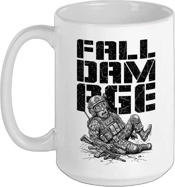 Fps Gamer Funny Fall Damage Military Video Game Player Ceramic Mug