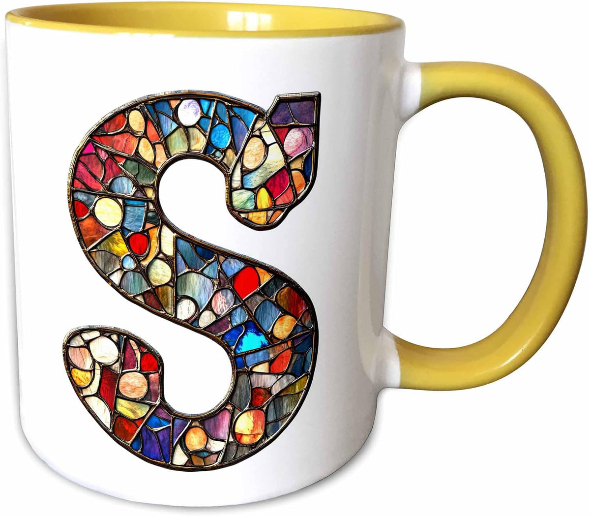 Pretty Image Of Stained Glass Letter S Ceramic Mug