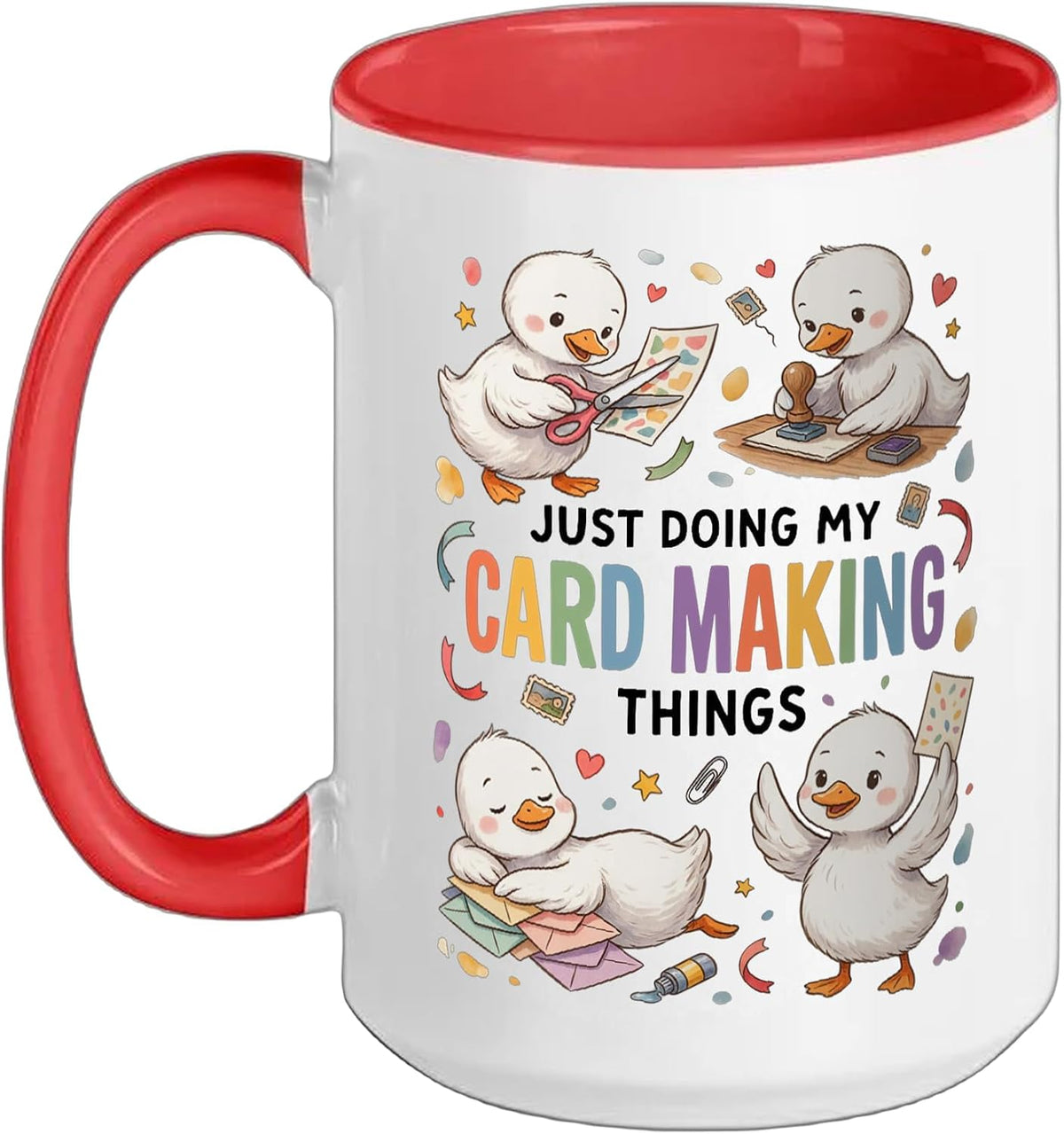 Ducks Just Doing My Card Making Things Cute Ceramic Mug