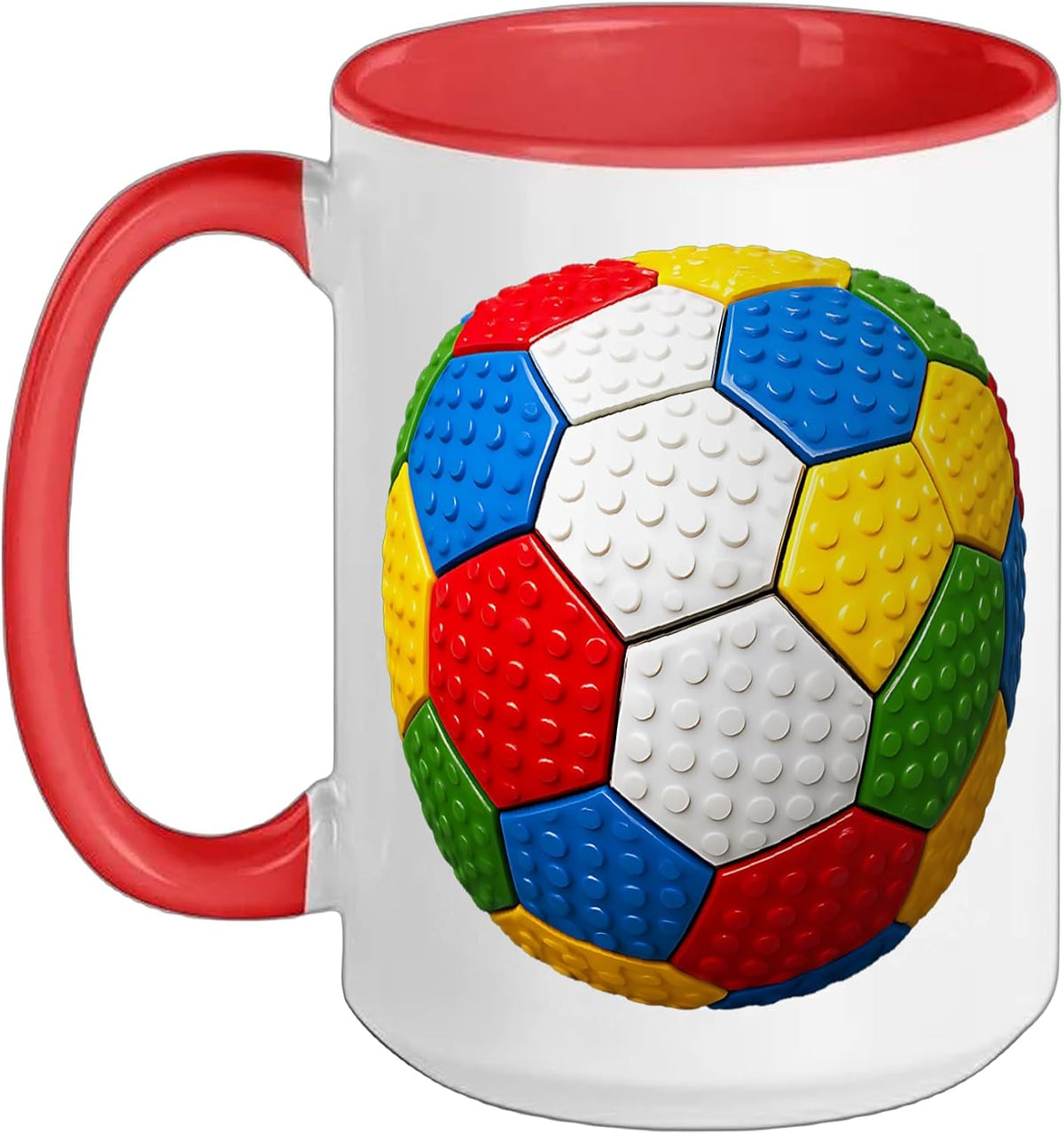 Build Brick Blocks Soccer Fan Building Construction Toys Ceramic Mug