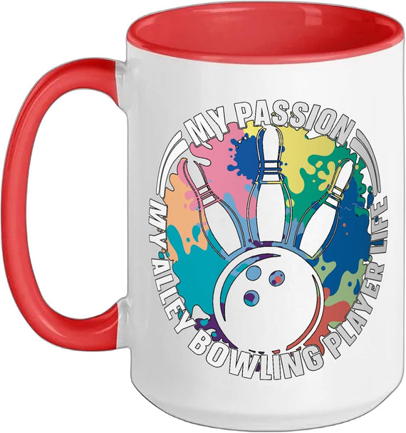 My Passion My Alley Bowling Player Sports Ball Alley Ceramic Mug