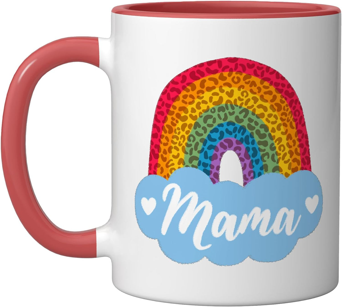 Mama Leopard Rainbow Ceramic Mug