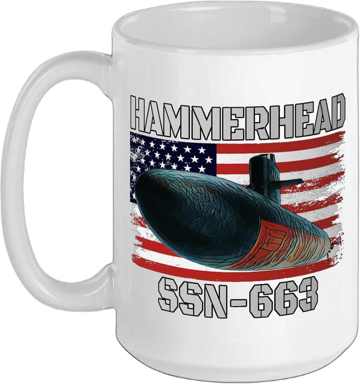 Submarine Uss Hammerhead Ssn-663 Veteran Grandfather Dad Ceramic Mug