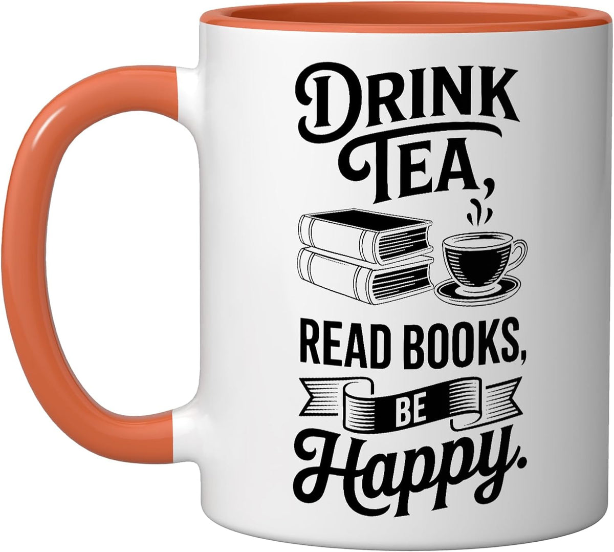 Drink Tea Read Books! Librarian Art Ceramic Mug