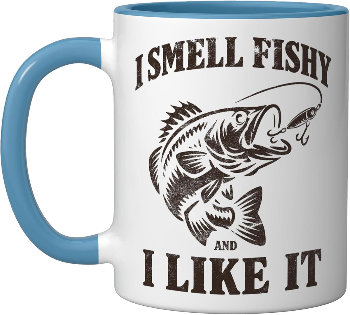 Vintage Fishing Fisherman Ceramic Mug