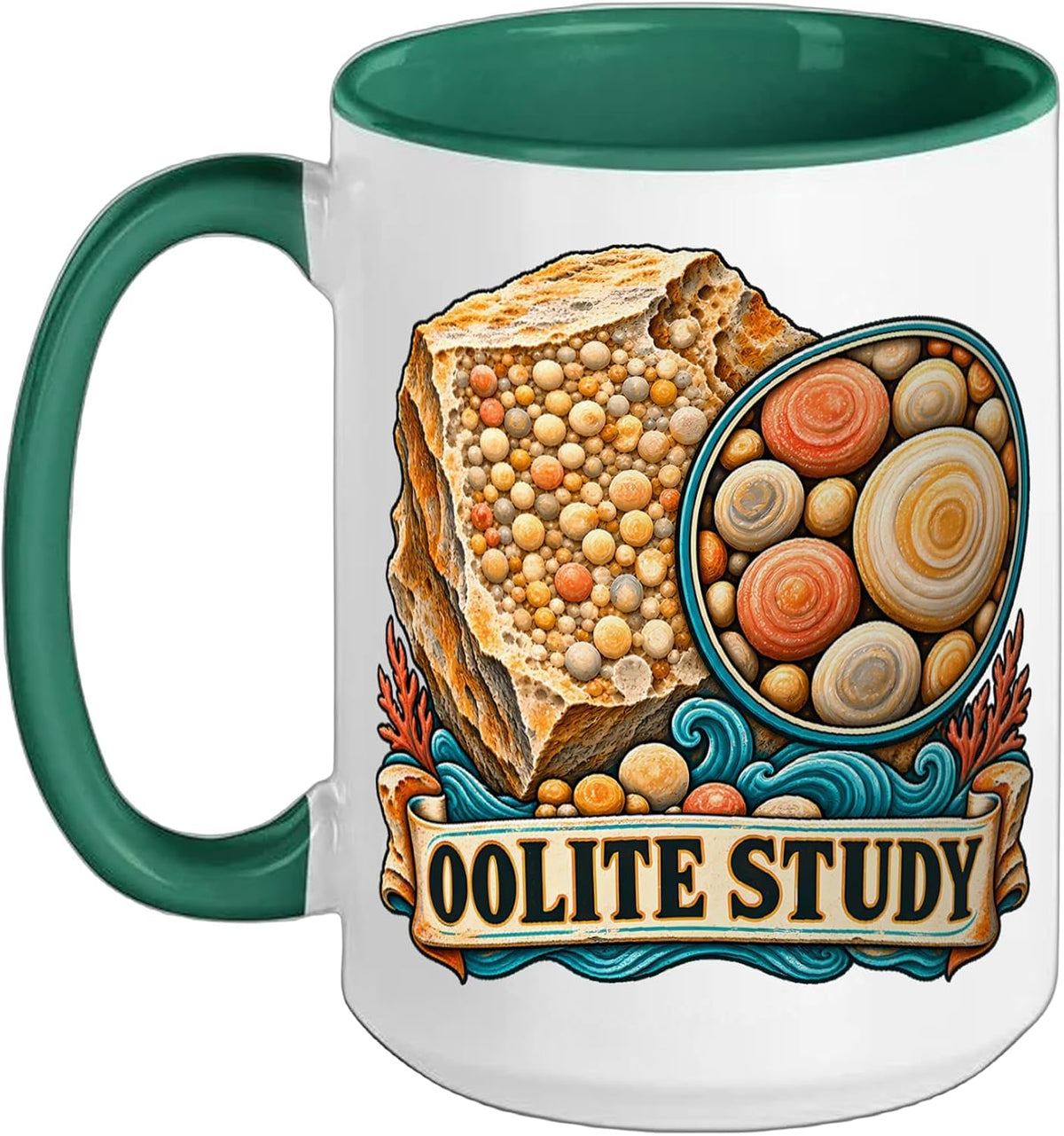 Oolite Study Concentric Limestone Grains Ceramic Mug
