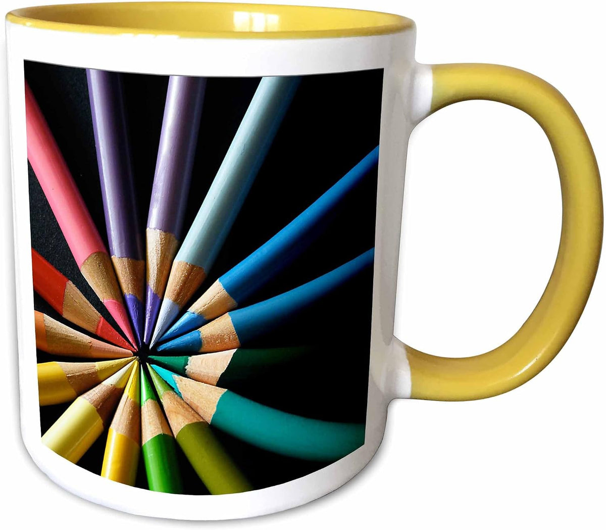 Colored Pencils Arraigned In Color Wheel Ceramic Mug