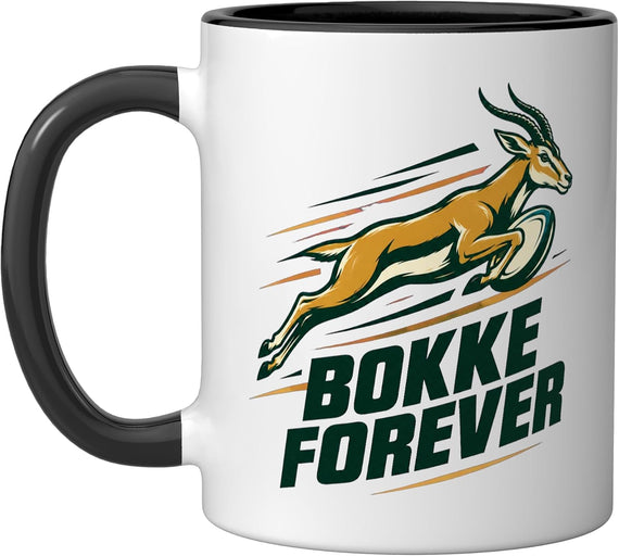 Bokke Forever Rugby Springbok Fan Geometric Ceramic Mug