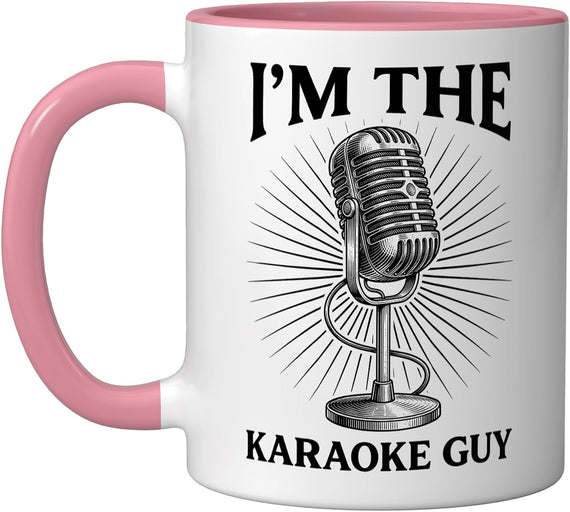 I Am The Karaoke Guy Vintage Microphone Ceramic Mug