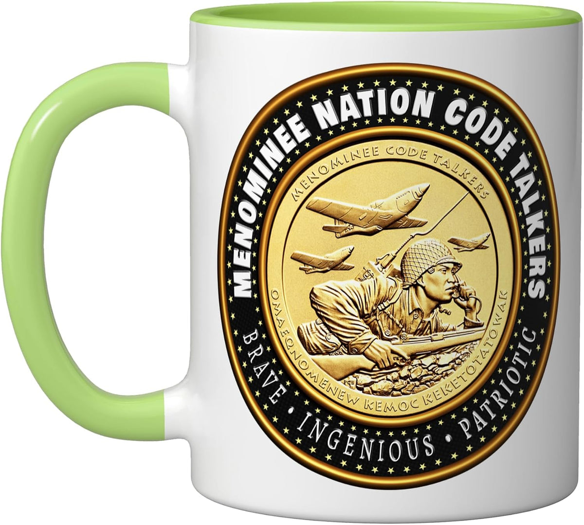 Menominee Nation Code Talkers Salute For Veterans Ceramic Mug