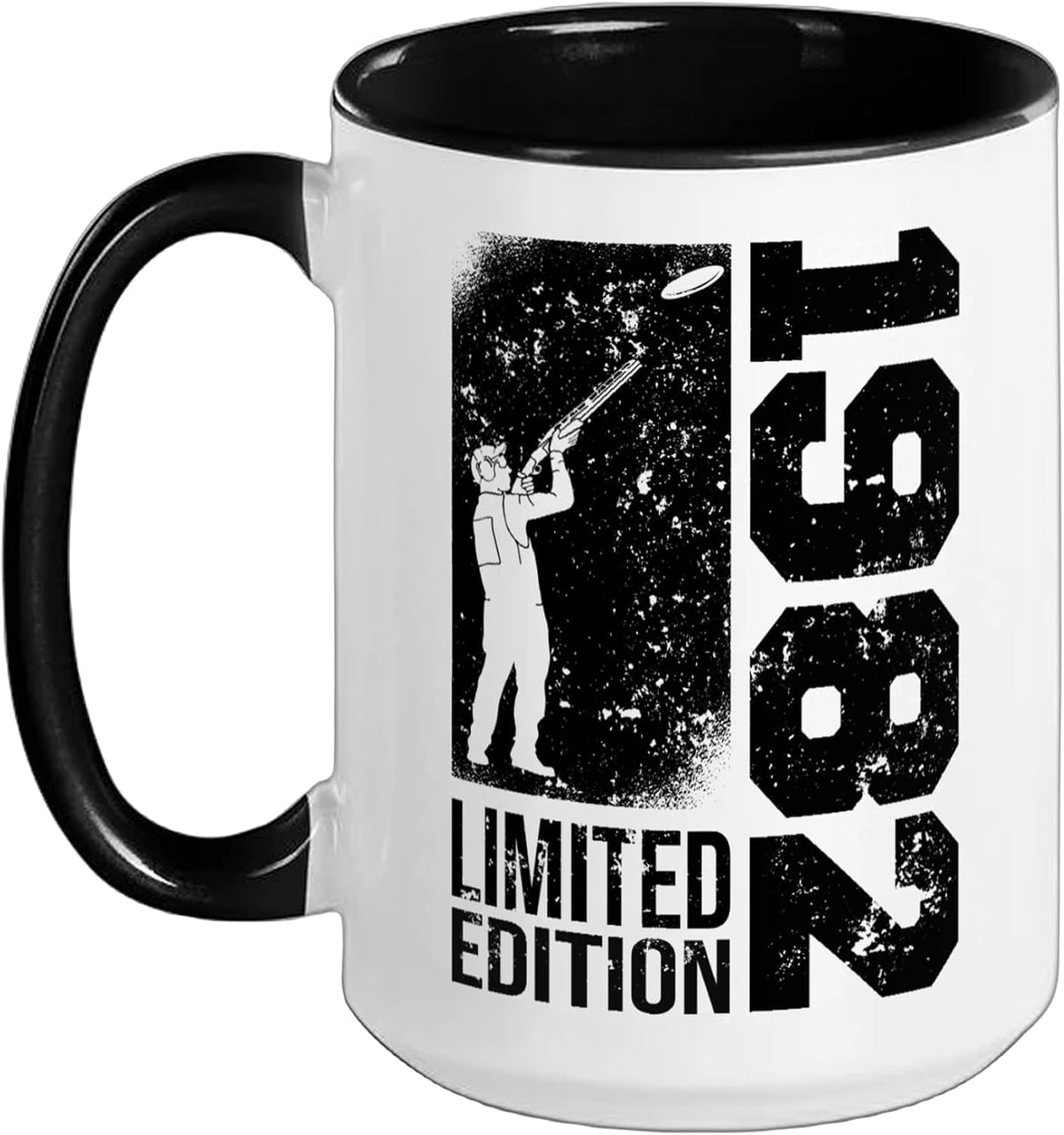 Clay Shooters Vintage 1982 Birthday Clay-Pigeons Shooting Ceramic Mug