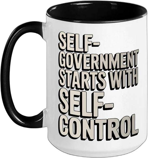 Self-Government Starts With Self-Control Christmas Ceramic Mug