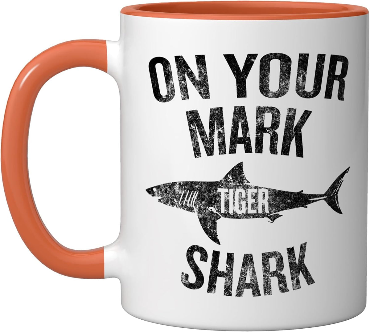 Summer Vacation Funny On Your Mark Sea Shark Ceramic Mug