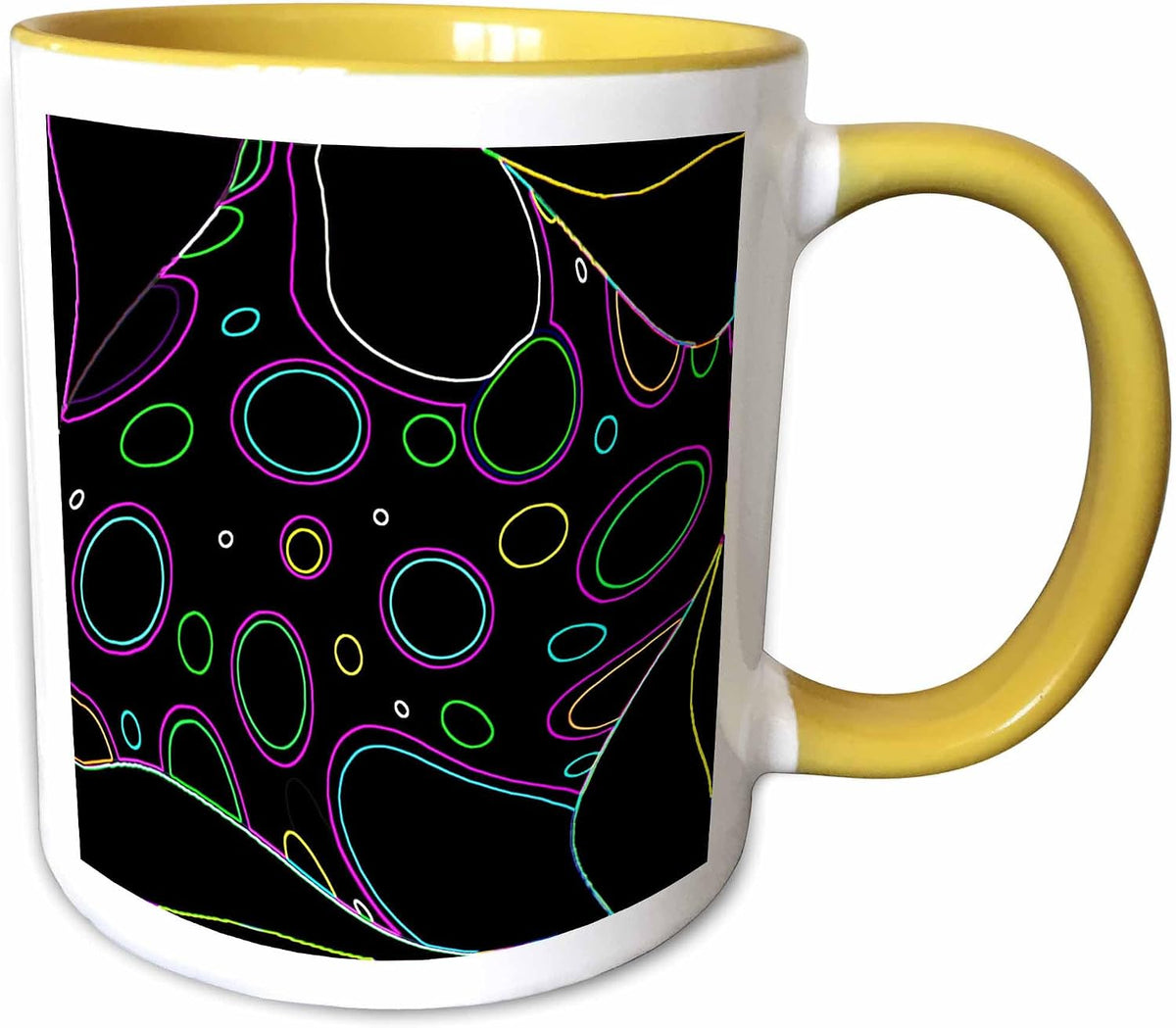 Groovy & Colorful Rings In Bright Colors Ceramic Mug