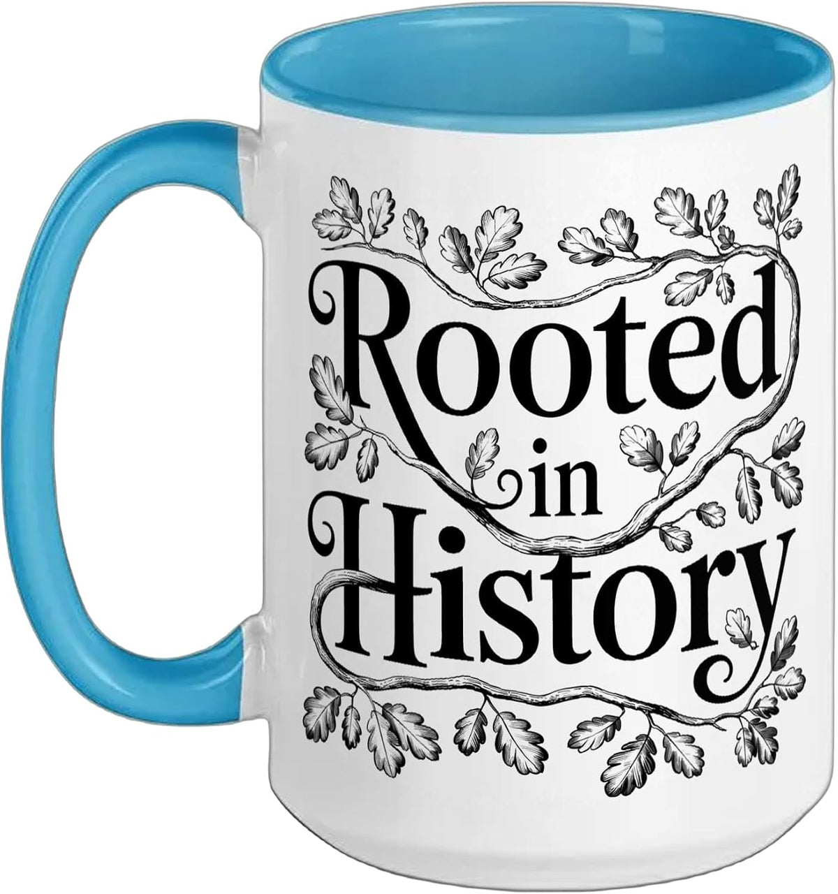 Vintage Heritage Rooted In History Botanical Design Ceramic Mug