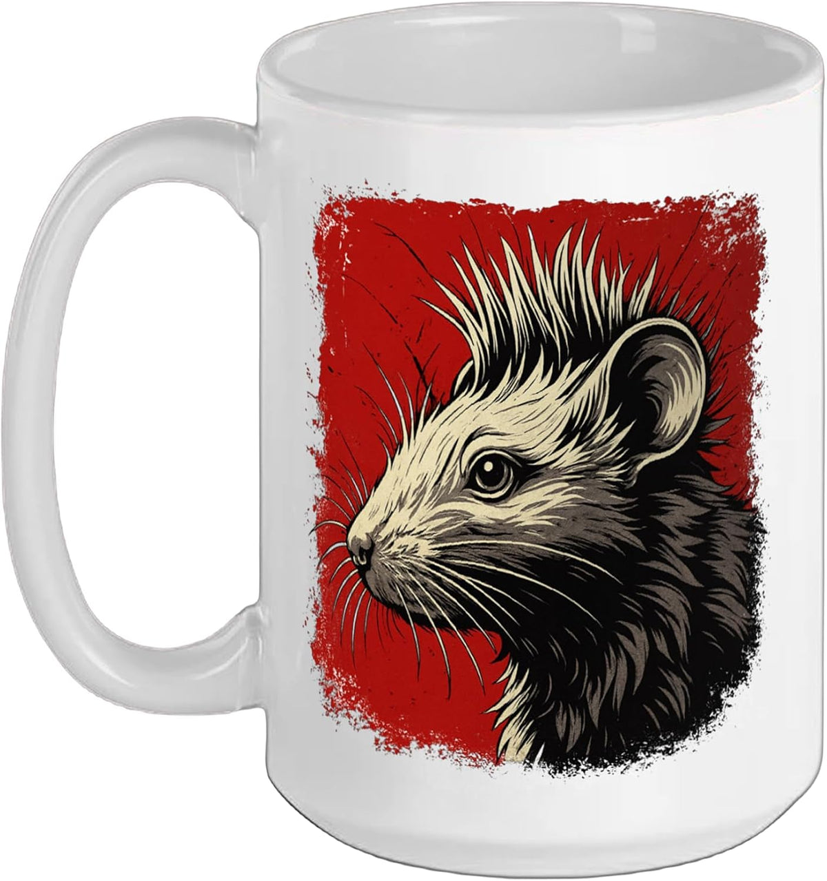 Punk Rat Rock Animal Portrait Rebel Art Ceramic Mug