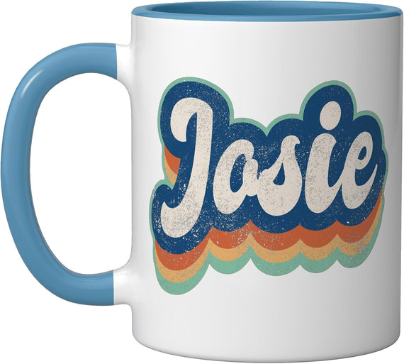 Josie First Name Girls Vintage Style 70s 80s Personalised Ceramic Mug