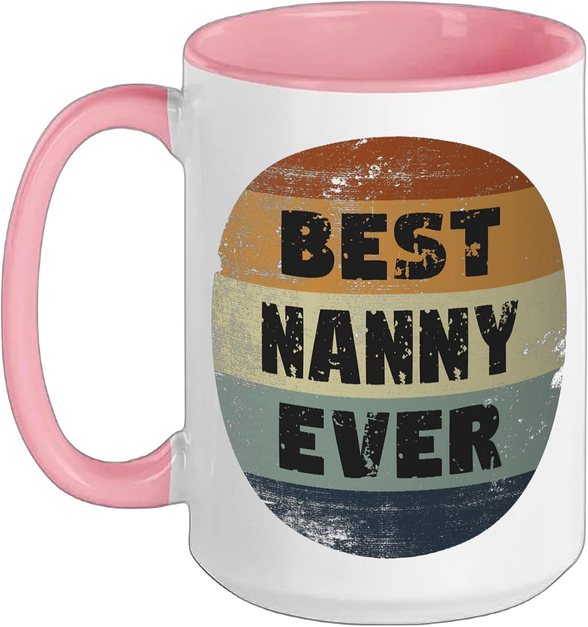 Best Nanny Ever Retro Sunset Funny Ceramic Mug