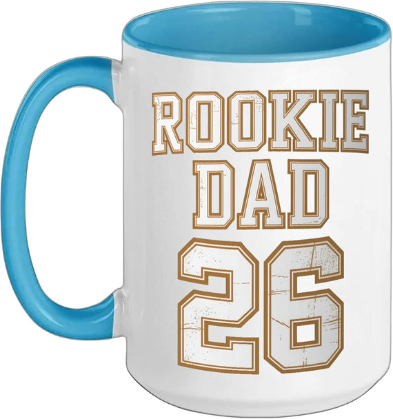Rookie Dad 26 First Time Father New Dad 2026 Christmas Ceramic Mug