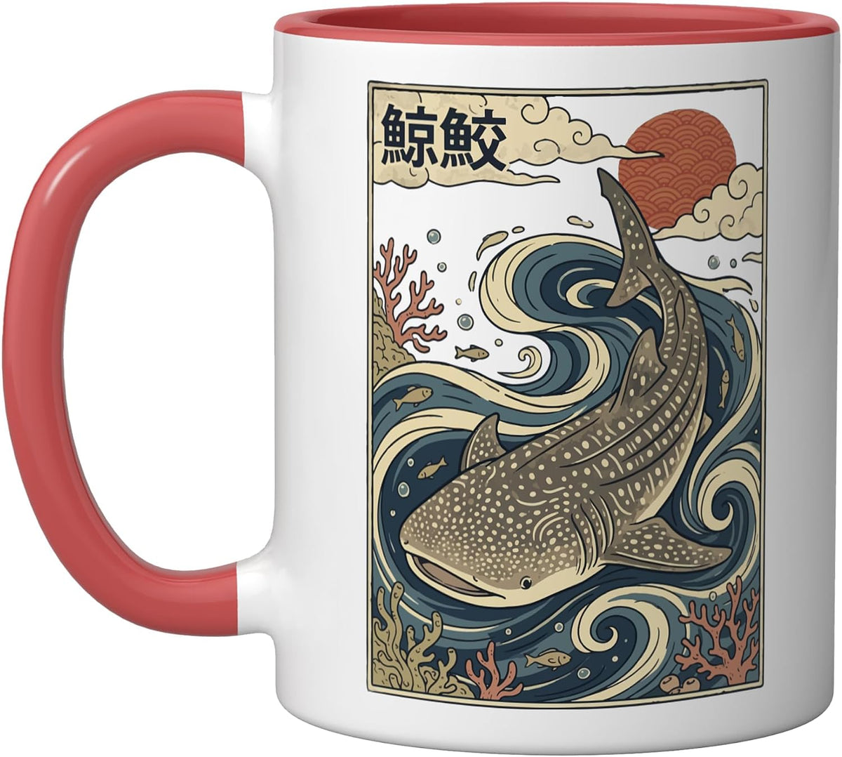 Whale Shark Japanese Ocean Ceramic Mug