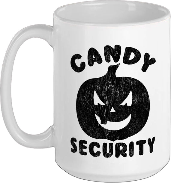 Halloween Candy Security Pumpkin Funny Ceramic Mug