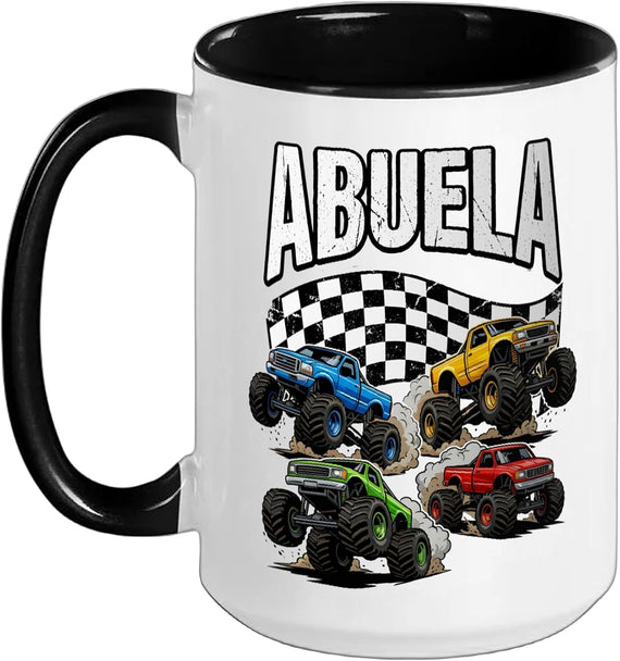 Abuela Monster Truck Racing Crew Ceramic Mug