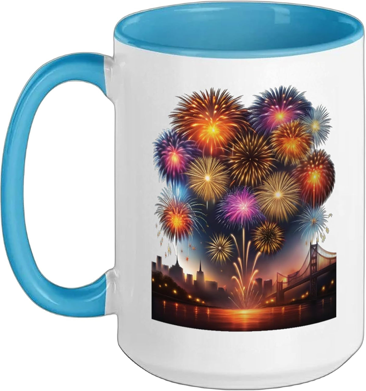 Fireworks New Year Ceramic Mug