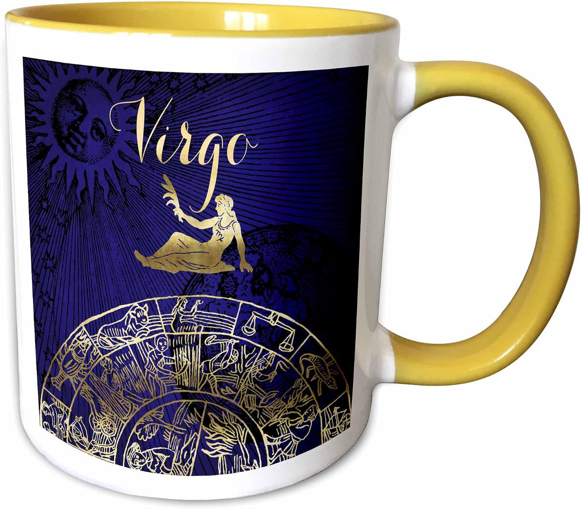 Virgo Symbol Astrology Wheel Zodiac Sign Ceramic Mug