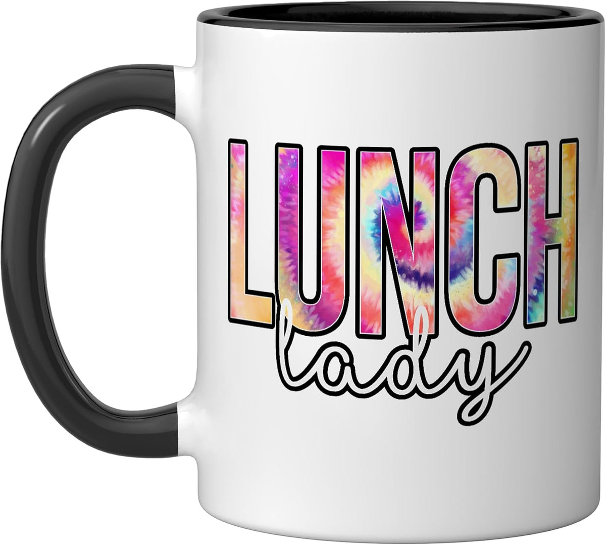Lunch Lady Tie Dye Back To School Women Appreciation Ceramic Mug